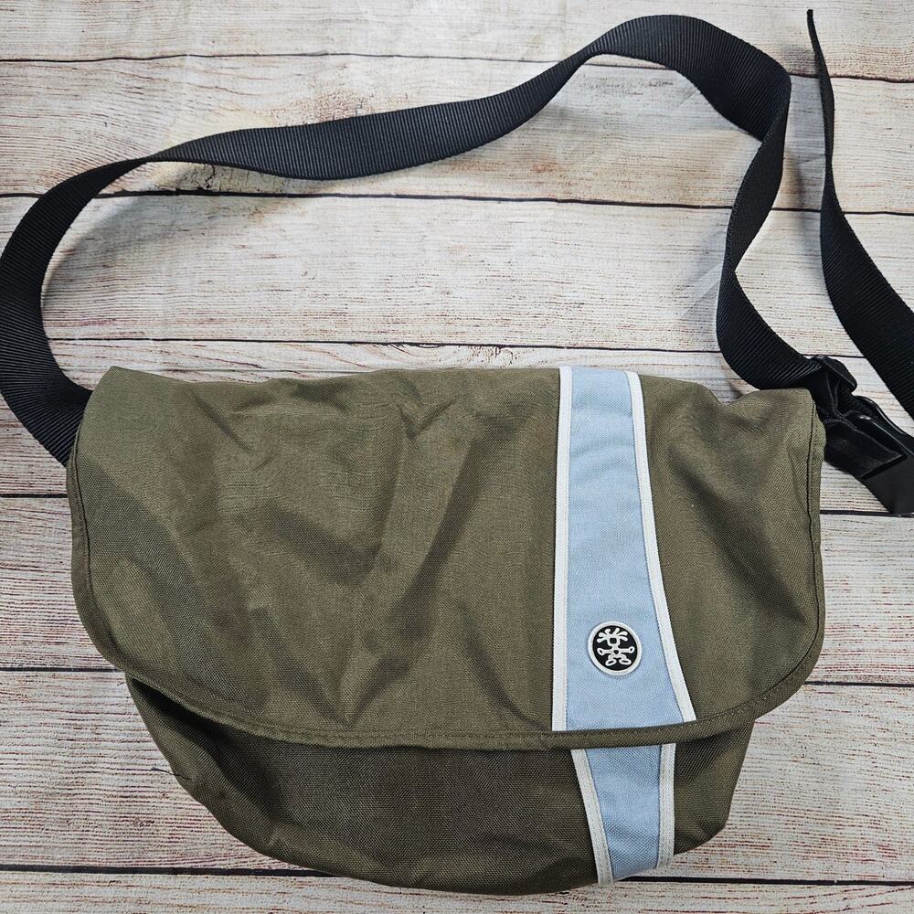 Crumpler Messenger Bag Olive Green Blue With Adjustable Strap Unisex